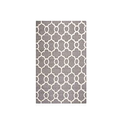 Acheter Beliani Tapis en coton et laine gris 160 x 230 cm ZILE