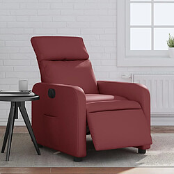 vidaXL Fauteuil inclinable électrique Rouge bordeaux Similicuir