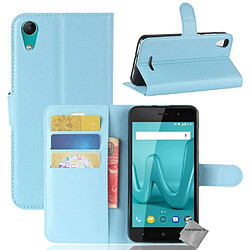 Htdmobiles Housse etui portefeuille pour Wiko Sunny 2 + film ecran - BLEU