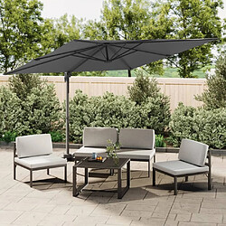 ComfortXL Parasol Déporté Avec Mât En Aluminium Anthracite 300x300 Cm