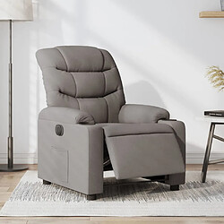 vidaXL Fauteuil inclinable électrique Taupe Tissu