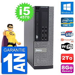 PC Dell 9020 SFF Intel Core i5-4570 RAM 8Go Disque Dur 2To Windows 10 Wifi - Occasion