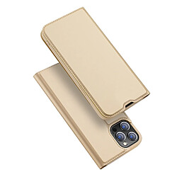 dux ducis skin pro etui type bibliotheque pour iphone 13 pro max dore