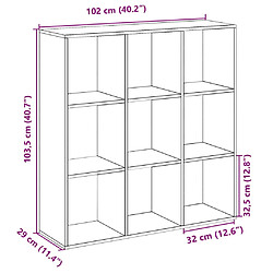 vidaXL Étagère séparatrice de pièce noir 102x29x103,5 cm pas cher