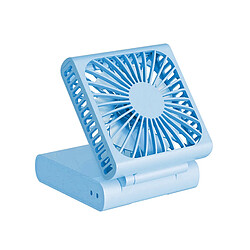 Avis Ventilateur Portable Créatif USB Rechargeable En Plastique Mobile Power Bank Ventilateur Personnel Pliable pour l'Extérieur-Bleu