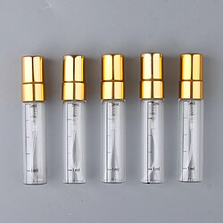 5pcs vides 5ml bouteilles de parfum rechargeables pompe tube de pulvérisation tube en verre noir