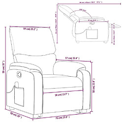 vidaXL Fauteuil inclinable de massage Gris Similicuir pas cher