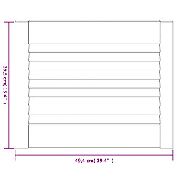 vidaXL Portes d'armoire à persiennes 4 pcs 39,5x49,4 cm pin massif pas cher