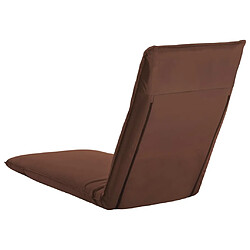 Avis vidaXL Chaise longue pliable Tissu Oxford Marron