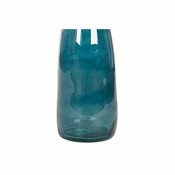 Vase DKD Home Decor 18 x 18 x 80 cm Bleu Verre trempé