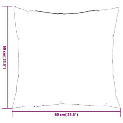 vidaXL Coussins de canapé lot de 4 crème 60x60 cm tissu pas cher