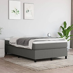 Maison Chic Lit Adulte - Lit simple Lit à sommier tapissier avec matelas moelleux - Meuble de Chambre - Gris foncé 120x200cm Tissu -MN38177