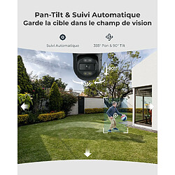 Avis REOLINK Caméra 8MP Caméra Surveillance Extérieure PoE, 355° Pan & 90° Tilt, Suivi Auto, Détection Intelligente, Vision Nocturne Couleur 30m avec Projecteur, Audio Bidirectionnel, IP65