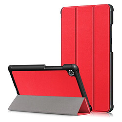 Etui en PU avec support tri-pliure rouge pour votre Lenovo Tab M7 TB-7305F