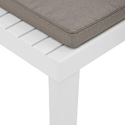 Acheter vidaXL Chaise de salon de jardin avec coussin Plastique Blanc