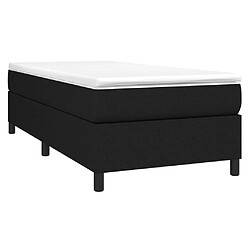 Avis Maison Chic Lit Adulte - Lit simple Lit à sommier tapissier et matelas moelleux - Meuble de Chambre - Noir 80x200 cm Tissu -MN52185