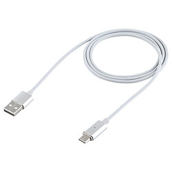 Avis Wewoo Cable Câble de données tressé pour adsorption magnétique en métal, 2A, charge USB vers USB-C / Type-C, longueur: 1 m (Argent)