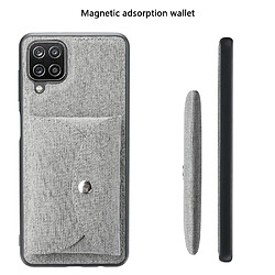 Coque en TPU + PU Peau d'absorption magnétique mobile gris pour votre Samsung Galaxy A12 5G