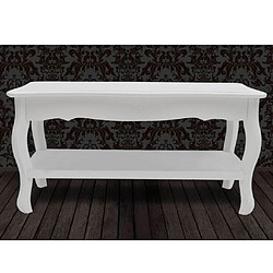 Acheter Maison Chic Table basse pour salon | Table à café 2 couches MDF Blanc -GKD49306