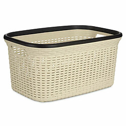 Kipit Panier à linge Crème Plastique 36 L 36 x 25,5 x 52,5 cm (12 Unités)