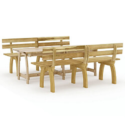 Maison Chic Ensemble de salle à manger de jardin 3 pcs,Table et chaises d'extérieur Bois de pin imprégné -GKD780842