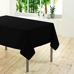 Douceur D'Interieur Nappe rectangulaire unie - 140 x 200 cm - Noir