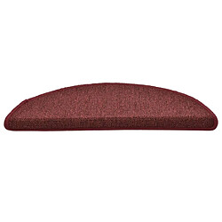 Acheter vidaXL Tapis de marches d'escalier 15 pcs Rouge 56x17x3 cm