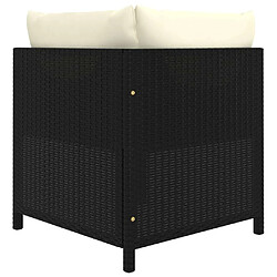 Acheter Maison Chic Salon de jardin 8 pcs + coussins - Mobilier/Meubles de jardin - Table et chaises d'extérieur Résine tressée Noir -MN78444