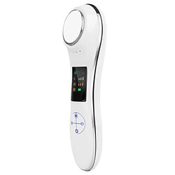 Chrono Instrument de beauté instrument de beauté du visage chaud et froid import et export d'ions négatifs massage par vibration du visage masseur nettoyant raffermissant anti-rides(Blanc)