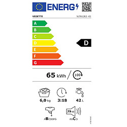 Lave-linge top 6kg 1200 tours/min - vlt612e2 - VEDETTE