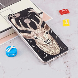 Wewoo Coque pour Huawei Enjoy 7S / P Smart Noctilucent Cerf Motif TPU Soft Case