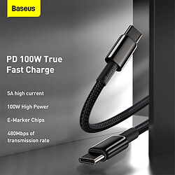 Universal Noir 100W USB C à CIFE Tape C Cable Quick Charge 4.0 USB C PD Cable Quick Charge for Small Apple Notebook Pro Data Cable | to