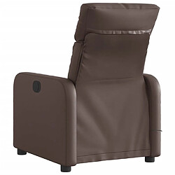 Acheter Maison Chic Fauteuil Relax pour salon, Fauteuil de massage inclinable électrique marron similicuir -GKD94666