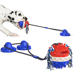 Universal Jouet molaire pour chien de compagnie, boule molaire résistante à l'usure, avec imbécile (bleu)