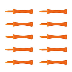 Avis 10 pcs tees de golf en plastique golf ongle limite broche en plein air sport fournir 70mm orange