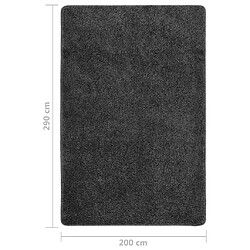 Acheter vidaXL Tapis shaggy antidérapant Gris 200x290 cm