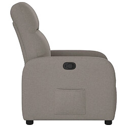 Avis vidaXL Fauteuil inclinable Taupe Tissu