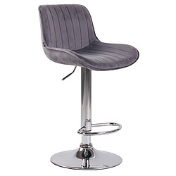 Non Tabouret de bar Lentini velours chrome