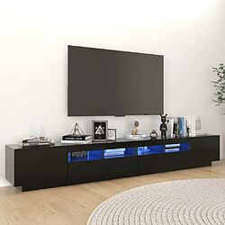 Maison Chic Meubles TV avec lumières LED - Banc TV pour salon Noir 260x35x40 cm -MN26498