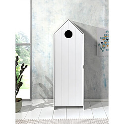 Vipack CASAMI Armoire 1 porte Blanc pas cher