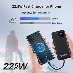 SANAG Power Bank 10000Mah 22.5W Pd3.0 Qc4.0 Batterie Externe, Chargement Rapide Câbles Intégrés Batterie Externe Compatible Avec Iphone Samsung Tablet