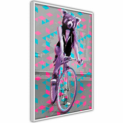 Paris Prix Affiche Murale Encadrée Extraordinary Cyclist 30 x 45 cm Blanc