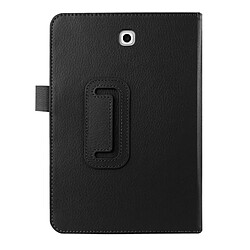 Avis Wewoo Housse Étui noir pour Samsung Galaxy Tab S2 8.0 / T715 Litchi Texture Horizontal Flip couleur solide Smart Case en cuir avec deux pliage titulaire & Fonction Sommeil / Réveil