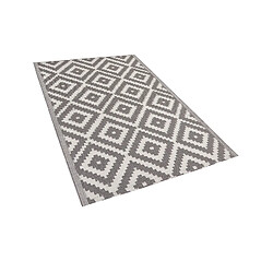 Beliani Tapis extérieur gris motif losanges 120 x 180 cm HAPUR