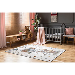 RUGSX Tapis BONO 9614 Ours, des ballons crème gris clair 200x290 cm pas cher