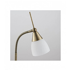 Endon Lampe Range, laiton antique et verre blanc