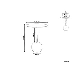 Avis Beliani Table d'appoint en aluminium noir EUCLA