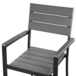 Beliani Lot de 6 chaises COMO Bois d'ingénierie Gris pas cher