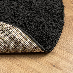 Acheter vidaXL Tapis shaggy PAMPLONA poils longs moderne noir Ø 100 cm