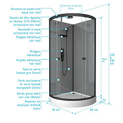 Acheter Aurlane Cabine de douche quart de cercle